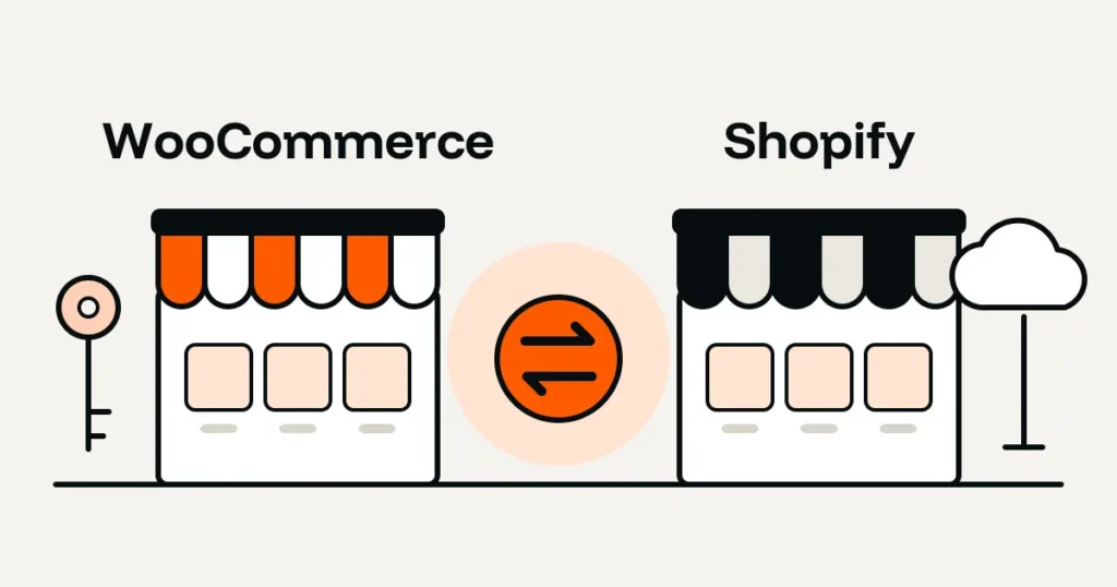 Illustration til artiklen ”WooCommerce eller Shopify? En ærlig sammenligning”